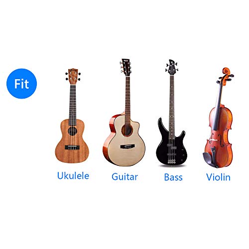 Haneye Guitar Wall Mount Hangers 6-Pack,Guitar Hanger Keep Long Holder Hook Stands for All Size Stringed Musical Instrument Electric Guitars,Bass,Mandolin,Banjo,Violin,Ukulele Accessories Black - Thumbnail 7