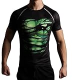 Men's Cycling Running Skull and Skeleton Compression Shirt Training shirt football shirt