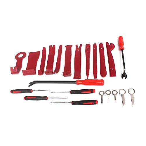 Trim Removal Set, DDAKY 22PCS Auto Trim Panel Removal Tool Kit Car Audio Trim for Automobile, Seesaw Wrench/Screwdriver/Terminal Needle Remover - Thumbnail 2