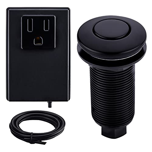 SINKINGDOM Garbage Disposal Air Switch Kit with Long Button, Matte