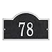 Whitehall Personalized Cast Metal Address Plaque - USA Made Custom House Number Sign - Arched Rectangle (12