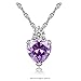 Hithop Premium Quality Wome's Elegant Necklace Earrings Lady Jewellery Crystal Pendant for Decoration Purple