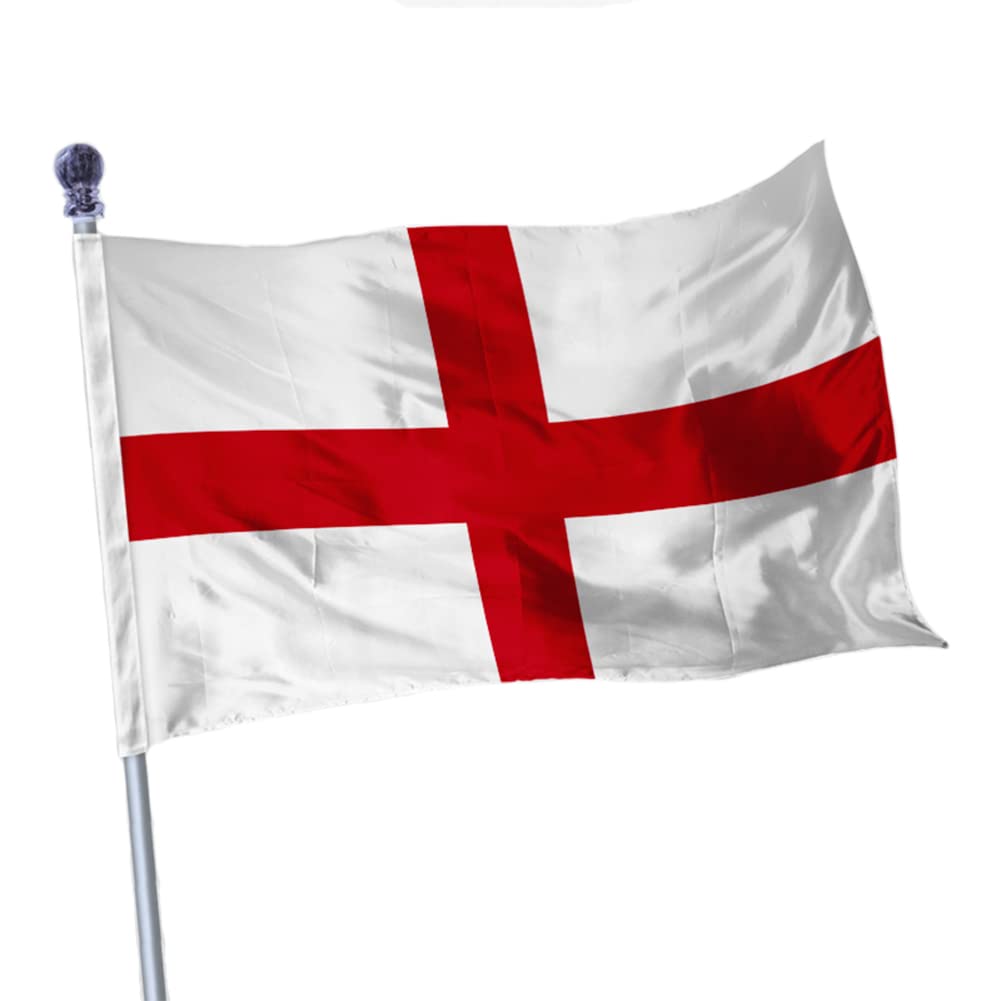 England Flag British Flag 3x5FT St George's Cross Flag Heavy Duty UK Nylon Flag UV Fade Resistant United Kingdom Flag Brass Grommets for Outdoors Indoors,90x150cm