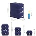 Travel Bread Travel Foot Rest Pillow, 3 Levels Adjustable Height Inflatable Travel Leg Rest Pillow for Foot Rest on Airplane, Car, Train, Office, Travel Pillow for Kids to Sleep on Long Flights (Blue)