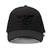 Navy Seal Black Logo Embroidered Unisex Adult Hook & Loop Acrylic Adjustable Structured Baseball Hat Cap - Black, One Size