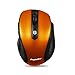 EagleTec MR5M2509 2.4GHz Wireless Optical Mouse, Switchable DPI 1000/1500/2000,5 Buttons, Nano USB Receiver (Metallic Orange Color)