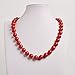 JANE STONE Fashion Faux Turquoise Necklace Acrylic 5-Row Multi-Layered Collar Women (Red 2)