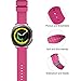 JIELIELE 20mm 22mm Watch Band for Men Women, Silicon Sports Release Replacement Smart Watch Bands (Rose Red, 22mm)