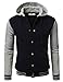 IDARBI Men's Raglan Varsity Baseball Jacket with Pockets