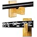 Baseball Bat Display Wall Mount Horizontal, Handmade Solid Bamboo Wood with Felt Liner and Hidden Screws Bat Wall Mount(Bamboo Wood)