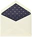 Crane & Co. Navy Bordered Fleur De Lis Ecruwhite Note (CF1429)
