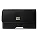 Reiko Large Size for Samsung Galaxy S6 / S8 / S9 (Fits With Silicone Case / Hybrid Case) Black Leather Wallet Pouch and Zoomazig Stylus