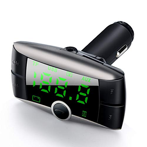 USHOT Wireless Bluetooth FM Transmitter Modulator Car Kit MP3 Player Dual USB Charger Rose Gold One Size