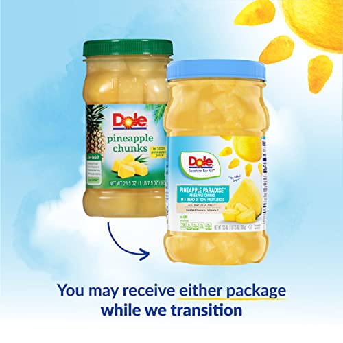 Dole Fruit Jars, Pineapple Chunks in 100 Fruit Juice, Gluten Free