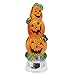 Wondise Lighted Snow Globe Lamp with 6 Hour Timer, Color Changing Battery Operated Snow Globe Lantern Glitter Swirling Halloween Decoration(3-Tiers Pumpkin, 3.7 x 11 Inches)