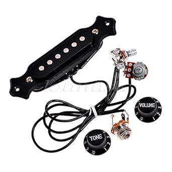 Amazon.com: Guitar Parts 2 Set Acoustic Guitar Pickups Parts Knobs Jack