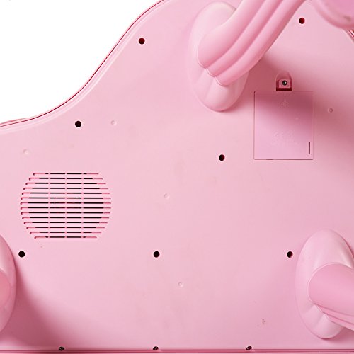 Mallya Musical Kids Electronic Keyboard Childs 37 key Toy Grand Beginner Baby Piano with Bench and Microphone Princess Pink - Thumbnail 5