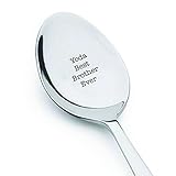 Yoda Best Brother Ever - Cute Spoon- Engraved Spoon- Coffer Lover- Engraved Silver Ware By Boston Creative Company