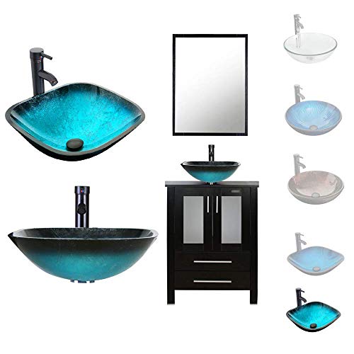 LUCKWIND Bathroom Vanity Vessel Sink Combo 24inch Stand