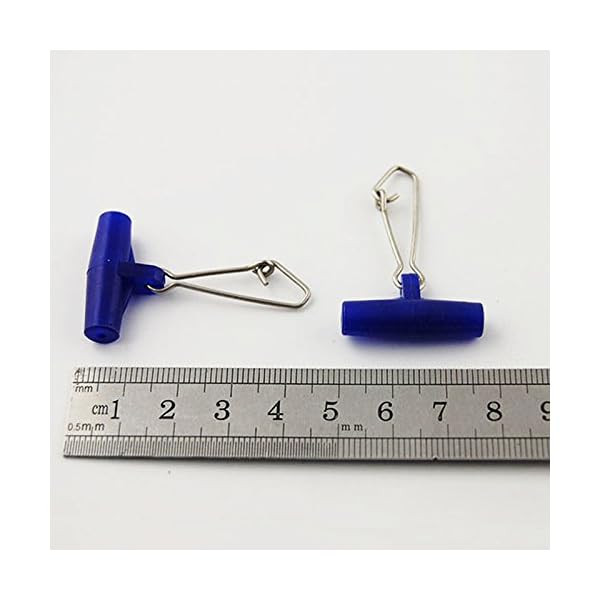 Easy-Catch-20packbox-High-strength-Blue-Fishing-Line-Sinker-Slides-Slider-with-4-Hooked-Snap-for-Braid-Line