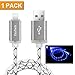 OsyTech iPhone Charger Cable 3 foot Charging Cord Led Lights Durable Lightening Data Sync for iPhone 8 7S 6S Plus 5 Se iPad Mini Air Pro iPod (iOS, 1 Pack)