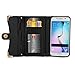 Galaxy S6 Edge Plus Case,CASELAND [Grid Feature] Handbag Folio Cover PU Leather Wallet Case Crystal Button With Lanyard And Sling Case For Samsung Galaxy S6 Edge Plus Black