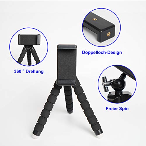Handy Stativ Mit Bluetooth Fernbedienung Dreibein Für Kamera Und Smartphone Lightweight Flexibel Mini Tripod Im Freien(S… – Bild 8