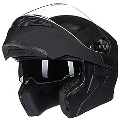 ILM Motorcycle Dual Visor Flip up Modular Full Face