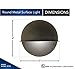 Moonrays 95732 Low Voltage Outdoor wall mounted Sconce Light, With Round Metal Surface, 7 Watts, Constructed From Durable Diecast metal With Black Finish