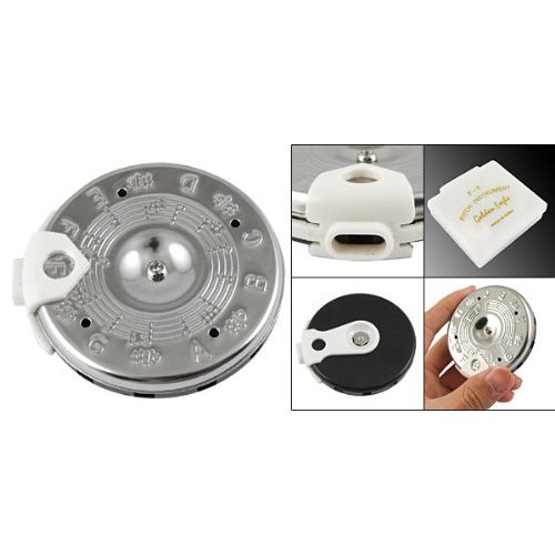 Lexiesxue Guitar Bass Tuning 13 Tones Pitch Pipe F-F Tuner w Case