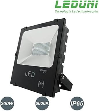 LEDUNI Foco Proyector Floodlight LED Exterior 200W Chips OSRAM ...