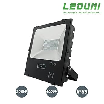 LEDUNI Foco Proyector Floodlight LED Exterior 200W Chips OSRAM ...