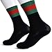 Casual Fashion Soft Socks For Men Women (Black-Red Green)