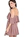 MakeMeChic Women's Off The Shoulder Ruffle Party Cocktail Swing Dress Pink S