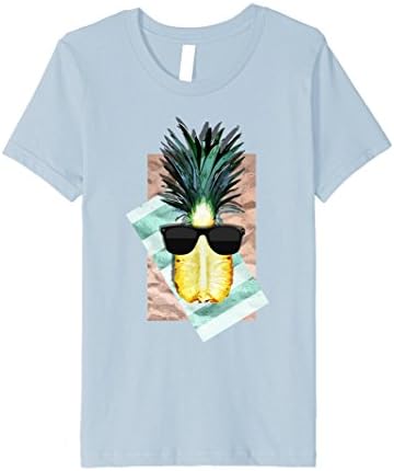 Kids Pineapple Summer Beach Hot Sun and Sand Funny Gift T-Shirt 12 Baby Blue