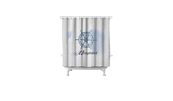 Amazon Com Maryland Ship Wheel Blue Coastal Icon 71x74