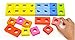 Vidatoy Classic Wooden Sort and Match Stacking Board For Children