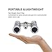 Uarter Opera Glasses Theater Vintage Binoculars with Chain Necklace Gray-Silver