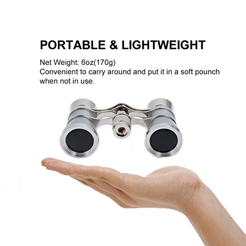 3 Uarter+Glasses+Binoculars+Necklace+Gray+Silver