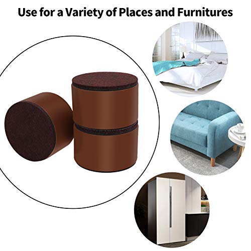 Ezprotekt Lift Round Furniture Risers Solid Steel Bed Risers,Width 3.15