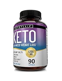 Keto Diet Pills - 1200 MG Advanced Weight Loss Ketosis Supplement - All Natural BHB Salts (beta...