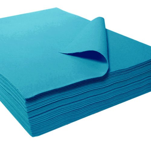 Acrylic Felt Sheet 9â€ X 12â€: 25 PCS, Turquoise