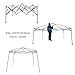 CROWN SHADES Patented 11ft. x 11ft. Slant Leg One Push Up Clia Instant Folding Canopy with Wheeled Bag, White