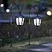 MAGGIFT 26 Inch Hanging Solar Lights Dual Use Shepherd Hook Lights with 2 Shepherd Hooks Outdoor Solar Coach Lights, 2 Pack primary