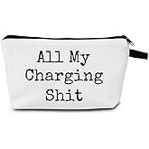 MoCaliduccious Funny Gifts for Women Birthday Travel Pouch Makeup Bags Birthday Gifts for Best Friend All My Charhing Shit
