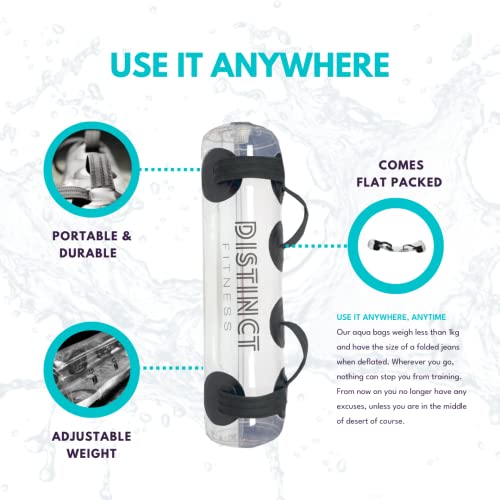 Aqua Bag Water Filled Workout Training Weight Bag Adjustable 55 Pounds Water Volume Max