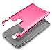 Note 4 case, Samcore Hybrid 2 in 1 Dual Layer Rugged Shockproof Case for Samsung Galaxy Note 4 case Cover (Hot Pink/Grey)