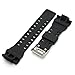 PerFit Resin Watch Band and Spring Rods for Casio 10347688 G-Shock G-8900, GA-100, GA-110, GA-120, GA-300, GAC100, Black