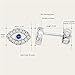 Lavishe Rhodium Plated 925 Sterling Silver Cubic Zirconia Mini Evil Eye Earrings for Women
