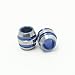 TIKING 2pcs 12mm Titanium Ti Barrel Shape Knife/Zipper Pull Jewelry Paracord/Lanyard Beads-Blue